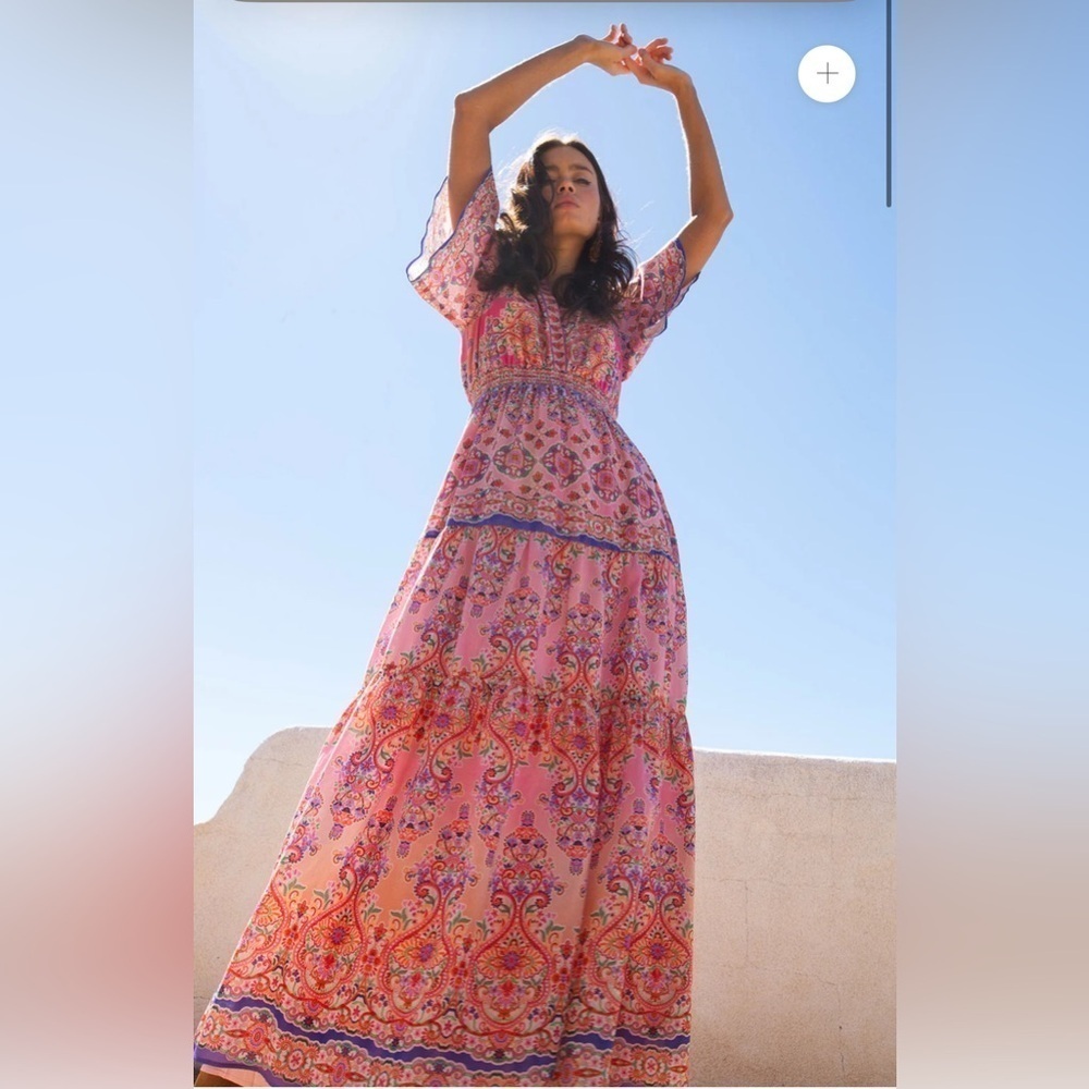Hale Bob Alexis Voile Maxi Dress